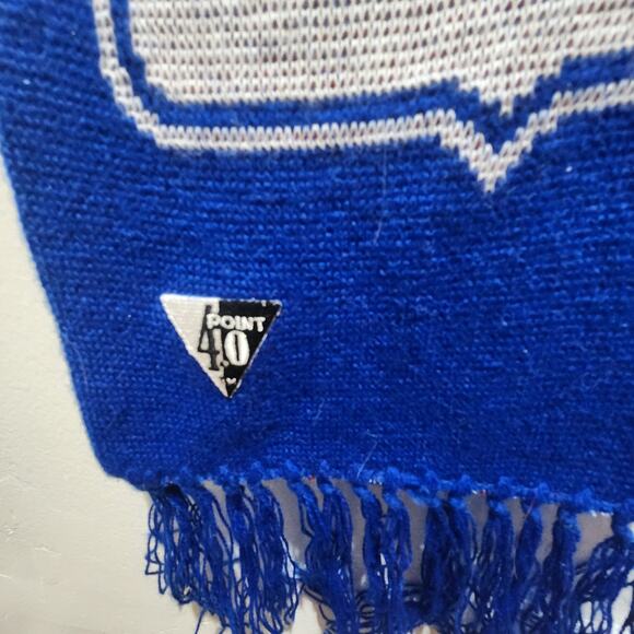 Vintage Binghamton Rangers Blue, Red and White Scarf w/Tasseled Ends 51 1/2" - Picture 2 of 6